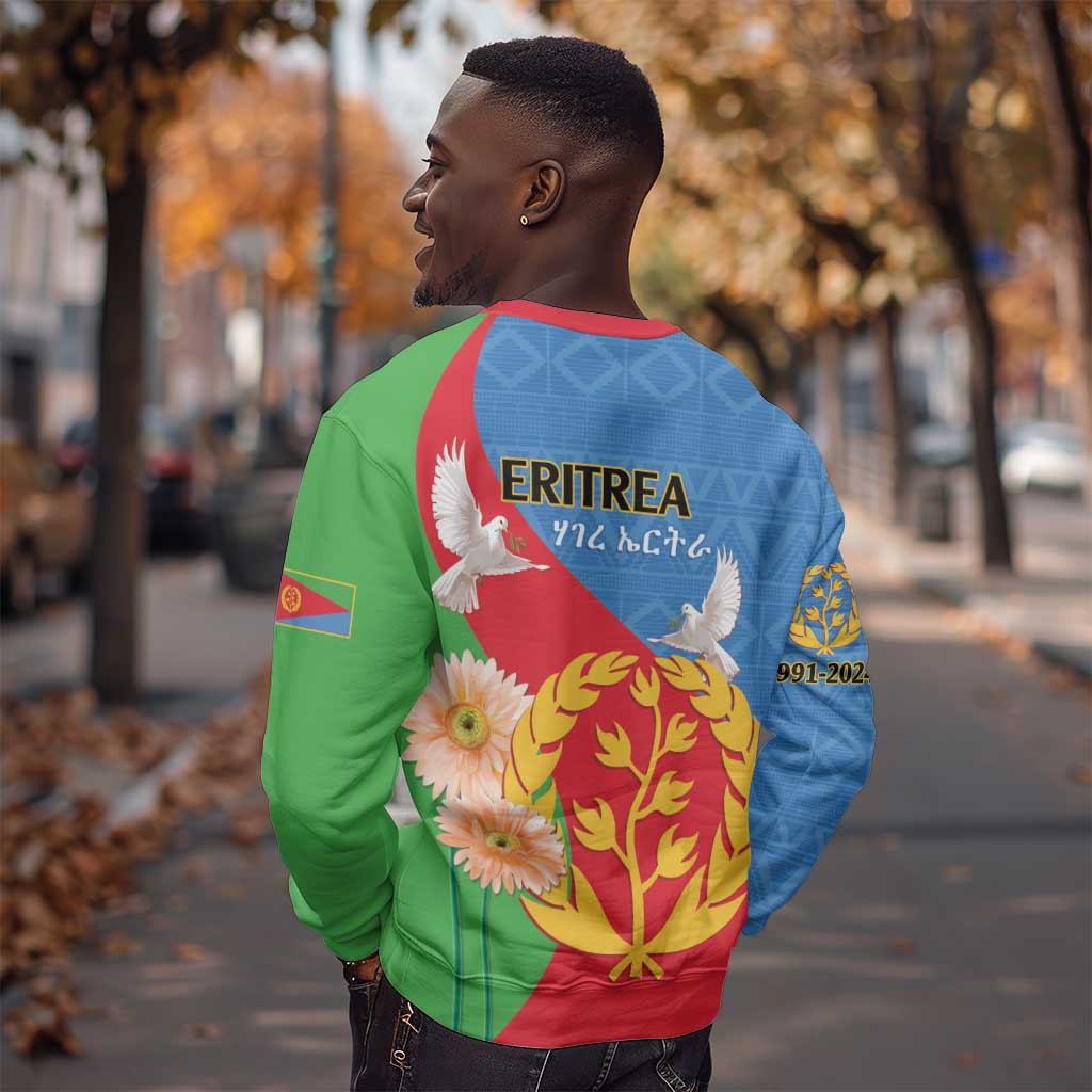 Eritrea Independence Day Sweatshirt Eritrean Olive Branches 33rd Anniversary LT14
