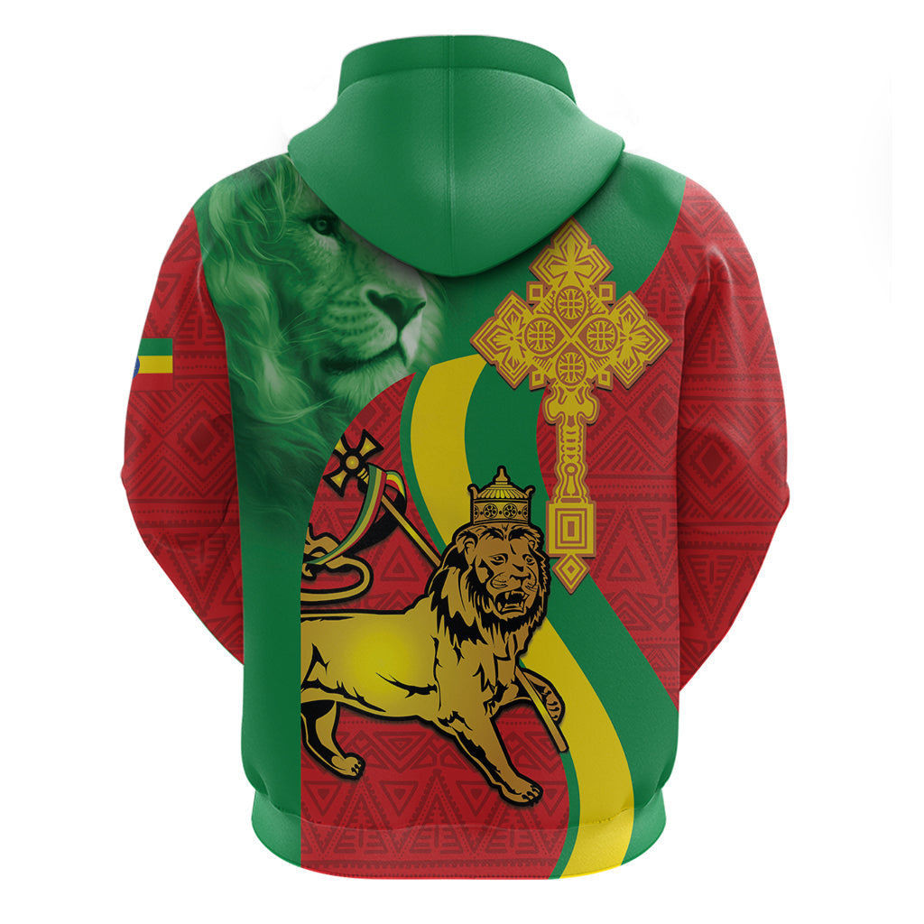Ethiopia National Day Hoodie Ethiopia Lion of Judah African Pattern LT14