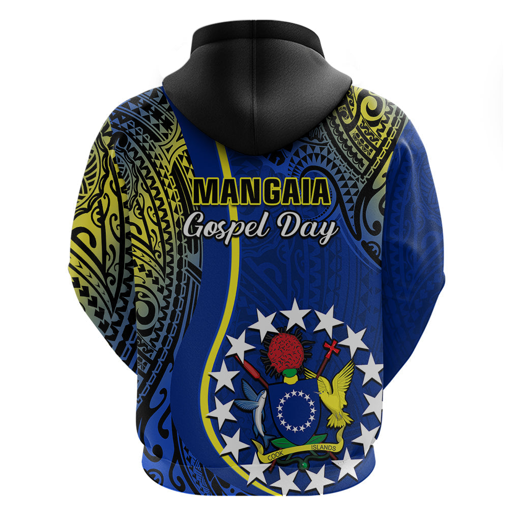 Polynesian Pride Cook Islands Hoodie Mangaia Gospel Day Blue Version LT14