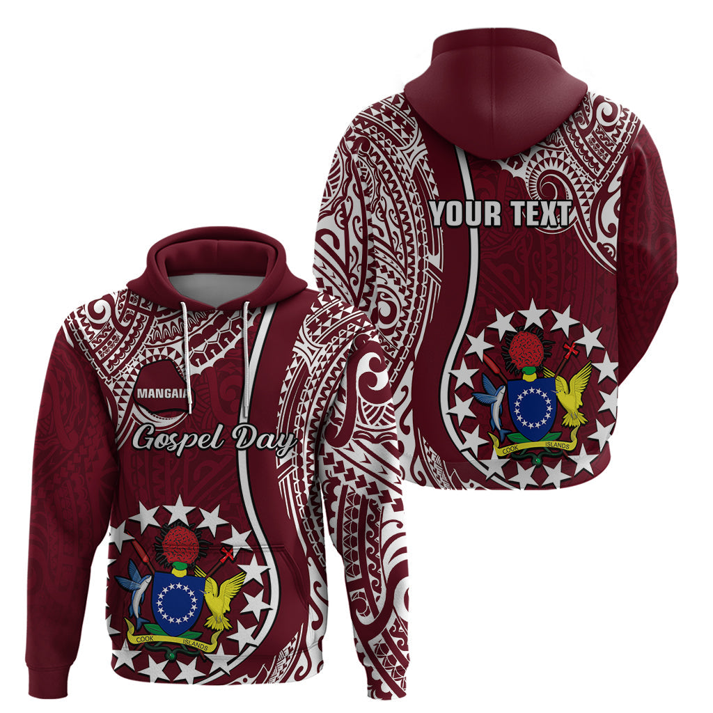 Custom June 15 Mangaia Gospel Day Mangaia Cook Islands Hoodie Maroon Version LT14
