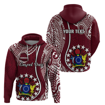 Custom June 15 Mangaia Gospel Day Mangaia Cook Islands Hoodie Maroon Version LT14