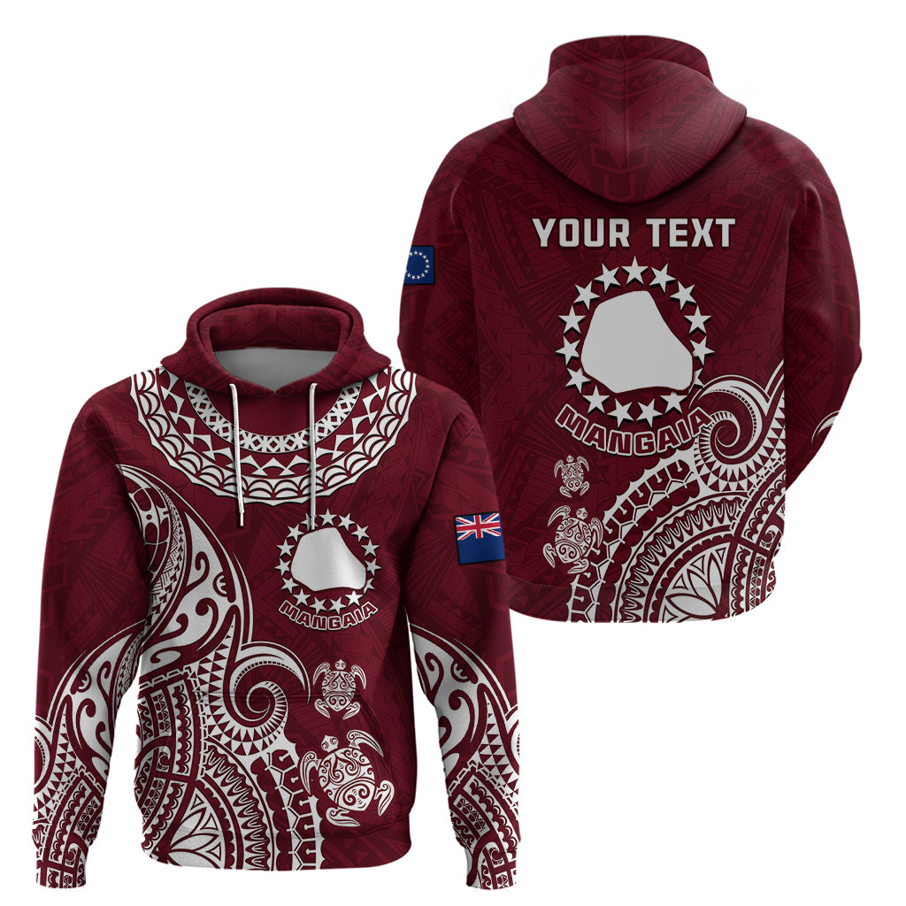 Custom Mangaia Cook Islands Hoodie Polynesian Sea Turtle LT14