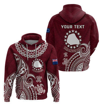 Custom Mangaia Cook Islands Hoodie Polynesian Sea Turtle LT14
