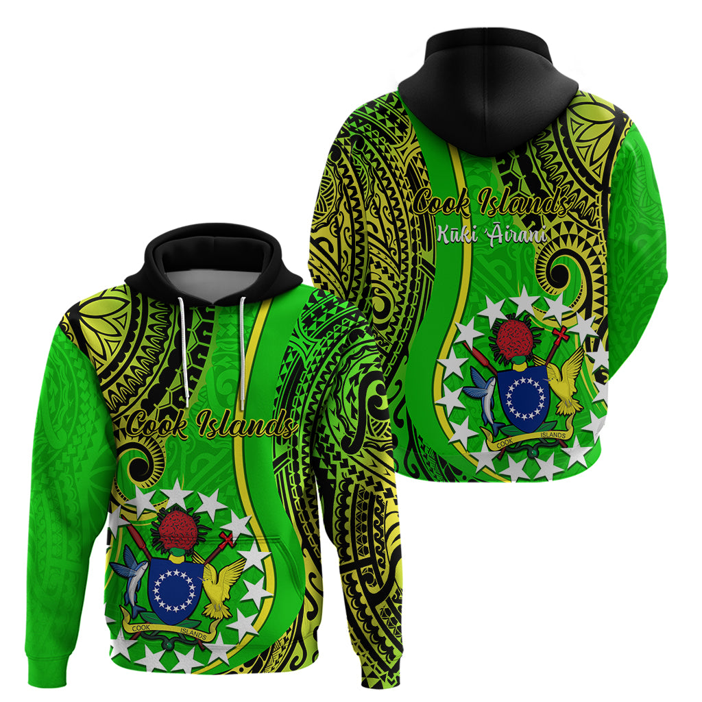 Polynesian Pride Cook Islands Hoodie Kuki Airani Coat Of Arms LT14