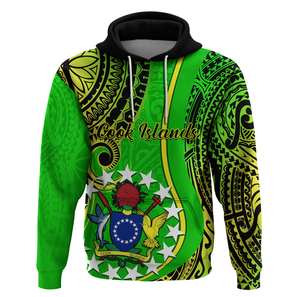 Polynesian Pride Cook Islands Hoodie Kuki Airani Coat Of Arms LT14