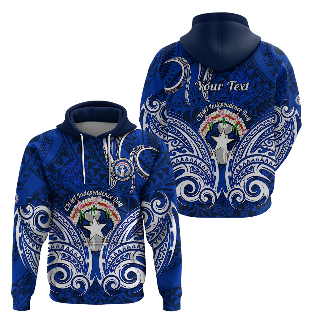 Personalised Independence Day CNMI Hoodie Northern Mariana Islands Tribal Tattoo Pattern LT14