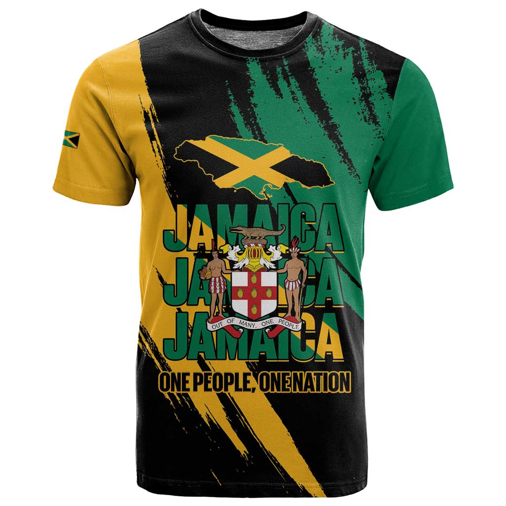 Jumieka Independence Day T shirt Jamaica One People, One Nation LT14