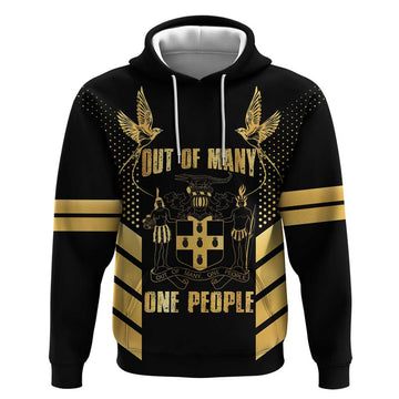 Jamaica Independence Day Hoodie Out Of Many One People Gold Color LT14