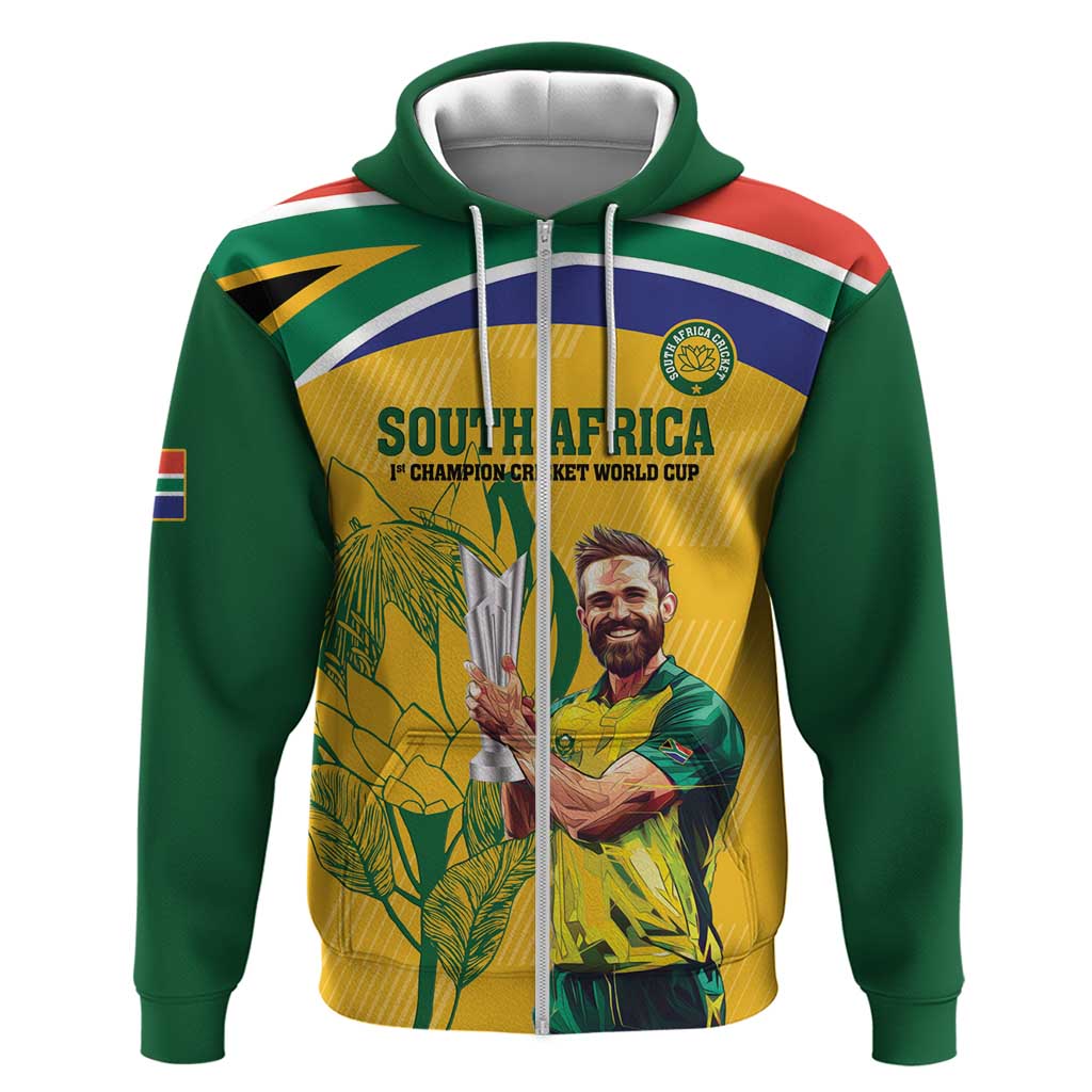 South Africa Cricket Hoodie 1st Champions World Cup Proud Of Our Boys LT14
