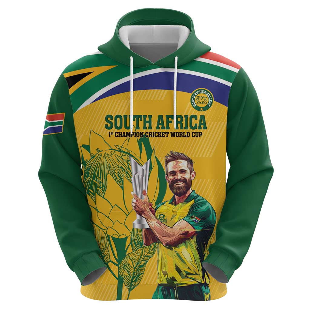 South Africa Cricket Hoodie 1st Champions World Cup Proud Of Our Boys LT14