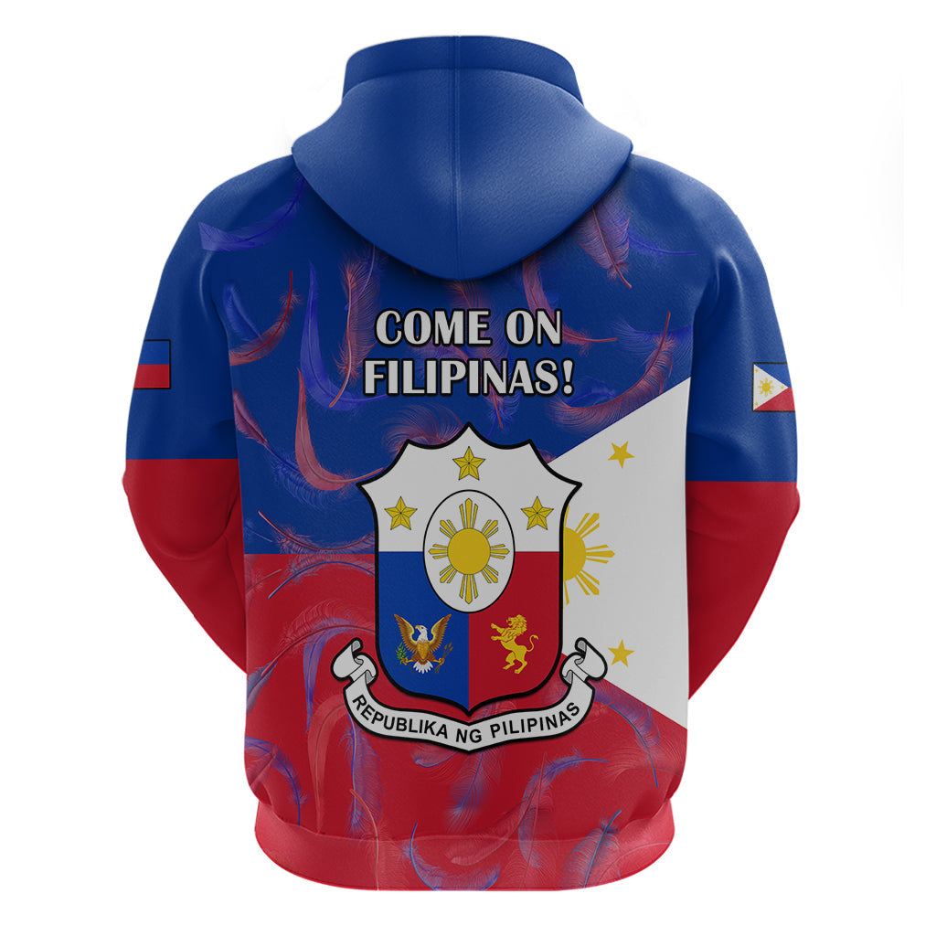 Philippines Football Hoodie 2023 World Cup Go Filipinas Feather Flag Version LT14