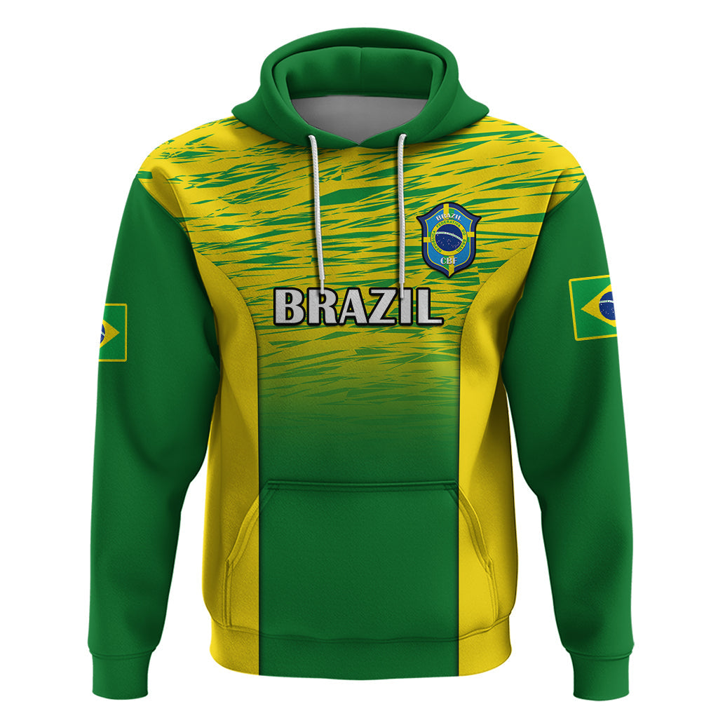 Custom Brazil Football Hoodie 2023 World Cup Go Selecao Gradient Style LT14