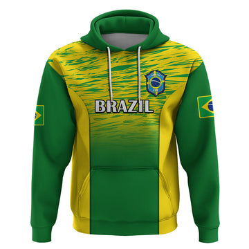 Custom Brazil Football Hoodie 2023 World Cup Go Selecao Gradient Style LT14