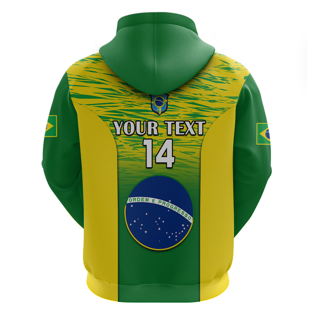 Custom Brazil Football Hoodie 2023 World Cup Go Selecao Gradient Style LT14