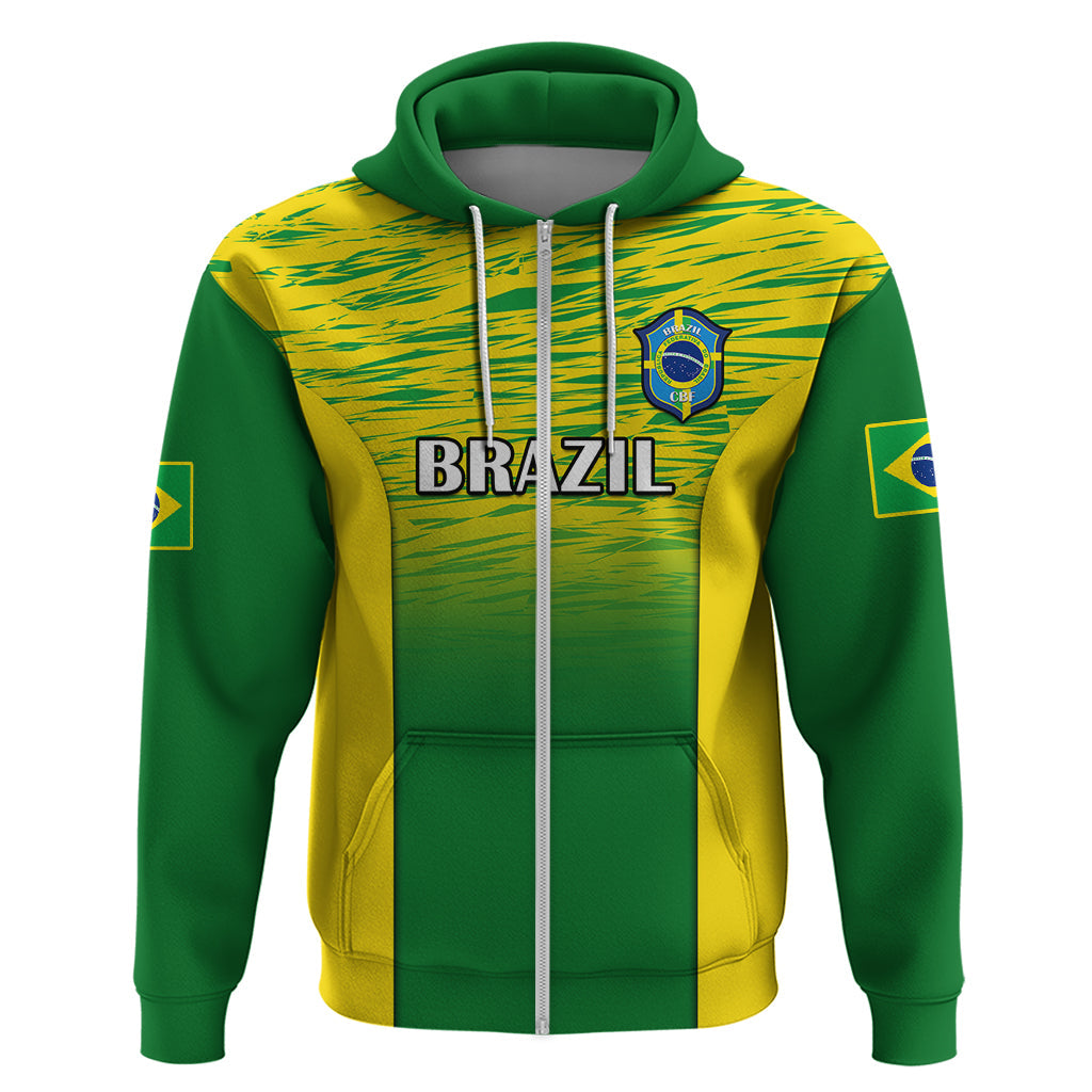 Custom Brazil Football Hoodie 2023 World Cup Go Selecao Gradient Style LT14
