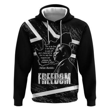 South Africa Freedom Day Hoodie Nelson Mandela With Map LT14