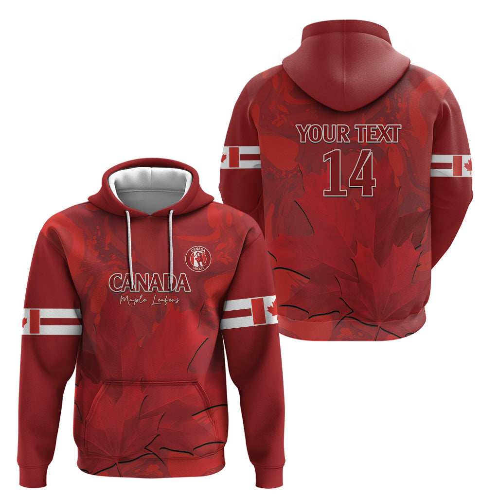 Custom Canada Cricket Hoodie 2024 Maple Leaf Go Champions LT14