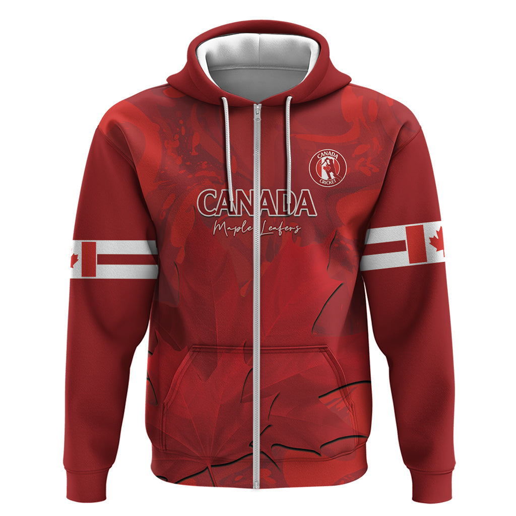 Custom Canada Cricket Hoodie 2024 Maple Leaf Go Champions LT14