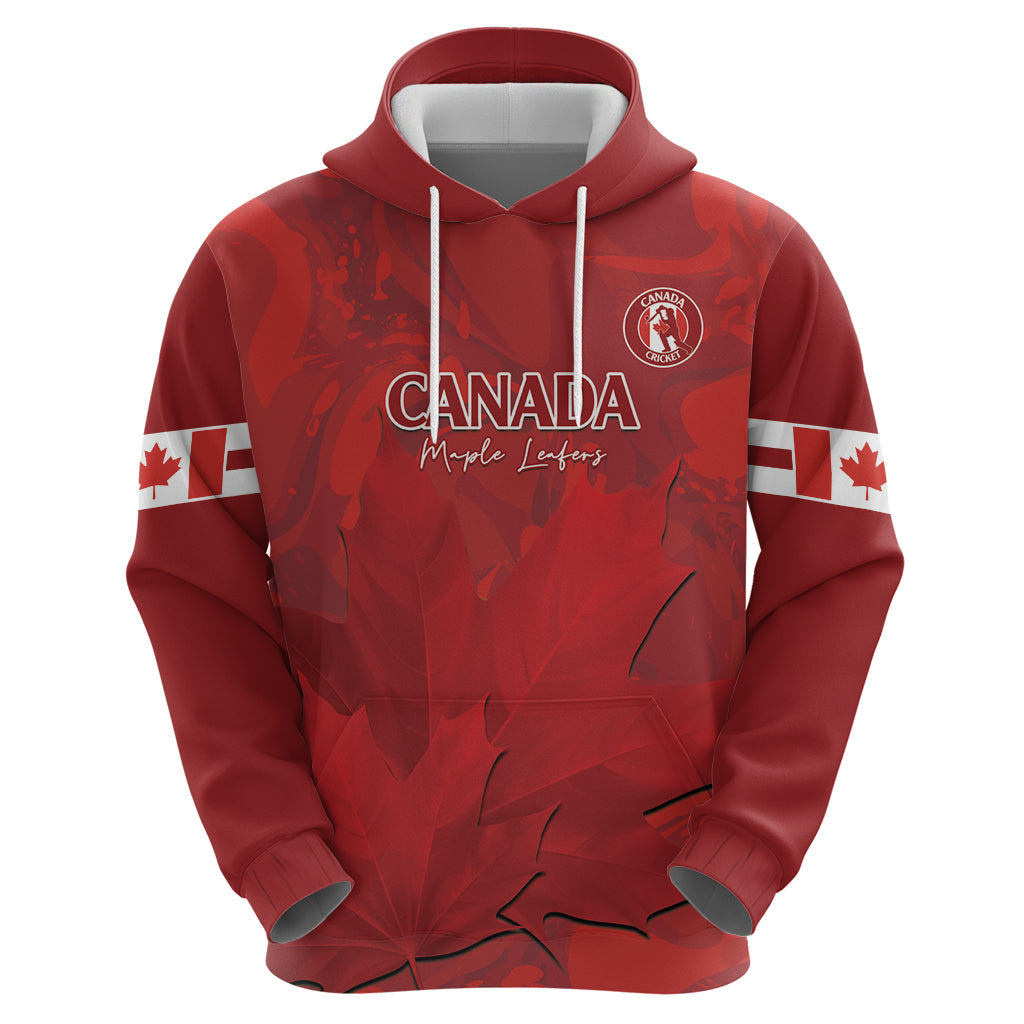 Custom Canada Cricket Hoodie 2024 Maple Leaf Go Champions LT14