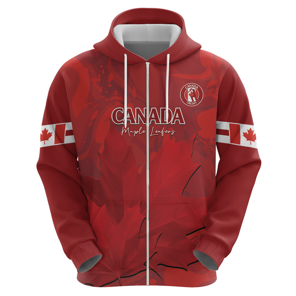 Custom Canada Cricket Hoodie 2024 Maple Leaf Go Champions LT14