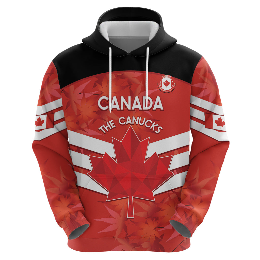 Custom Canada Soccer Hoodie Summer 2024 Go Champions Canucks LT14