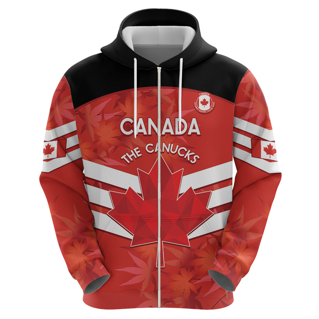 Custom Canada Soccer Hoodie Summer 2024 Go Champions Canucks LT14