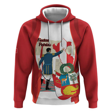 Peru Independence Day Hoodie Jose de San Martin Fiestas Patrias LT14