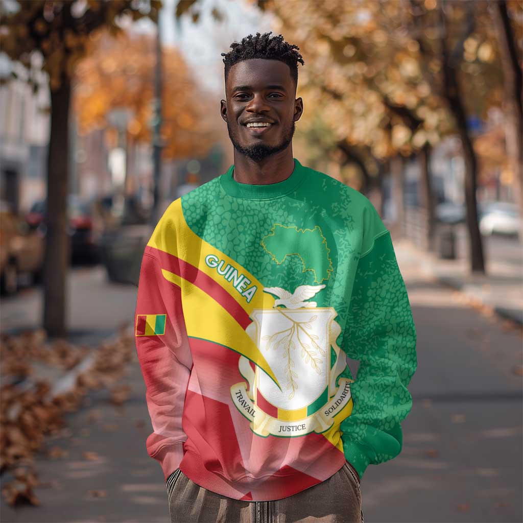 Personalised Guinea Independence Day Sweatshirt Happy 2 October Guinee Coat Of Arms LT14
