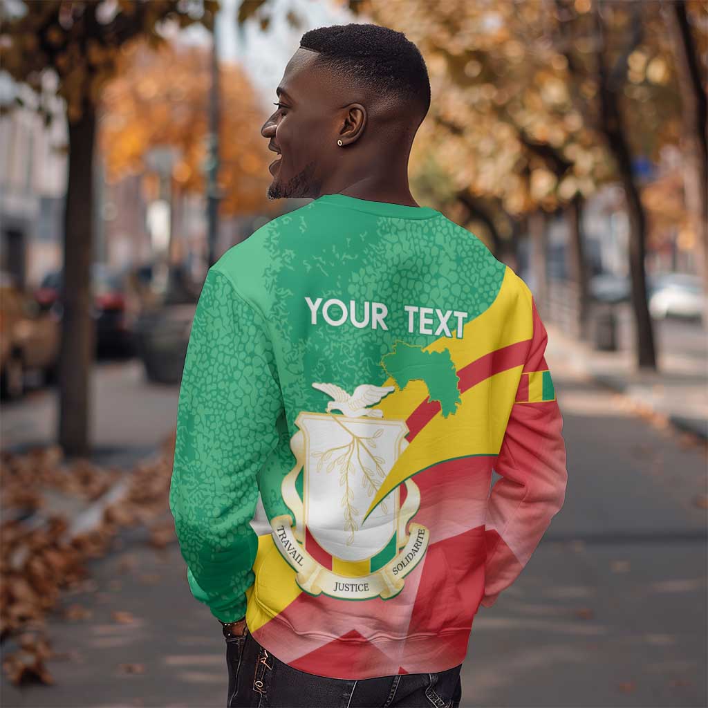 Personalised Guinea Independence Day Sweatshirt Happy 2 October Guinee Coat Of Arms LT14