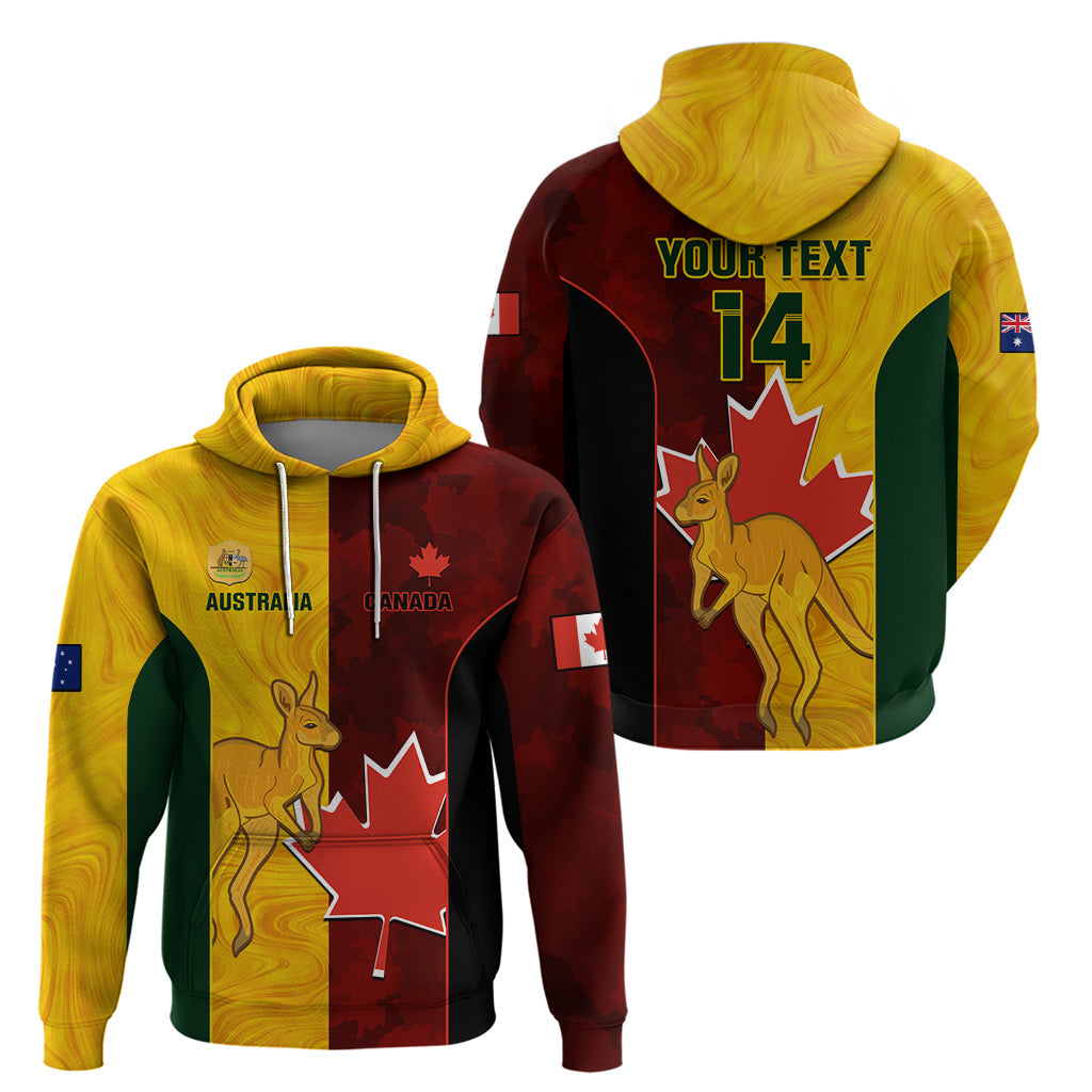 Custom Australia And Canada Soccer Hoodie Matildas Combine Canucks Together LT14