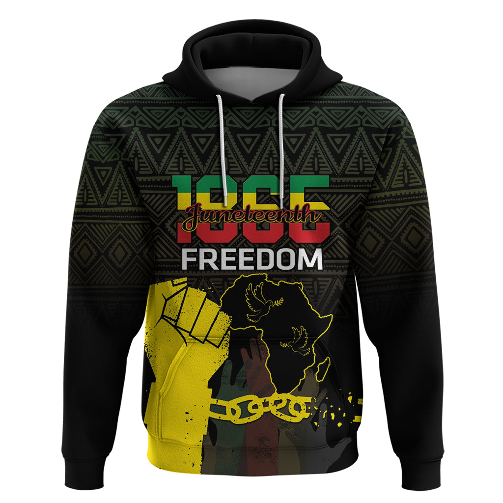 Juneteenth Freedom Day Hoodie 1865 Black Independence African Pattern LT14