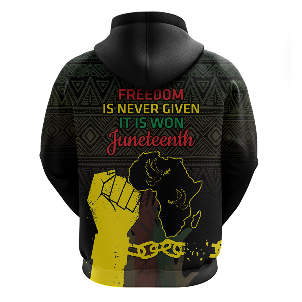 Juneteenth Freedom Day Hoodie 1865 Black Independence African Pattern LT14