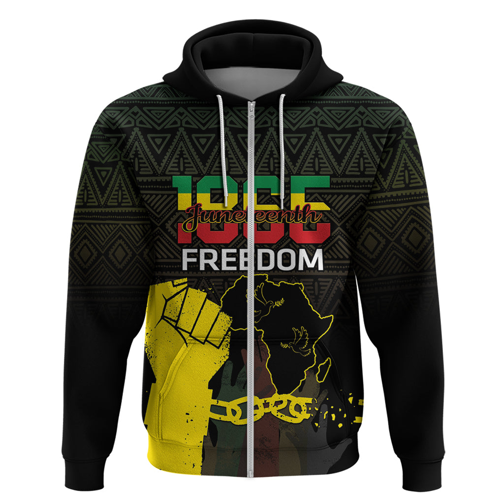 Juneteenth Freedom Day Hoodie 1865 Black Independence African Pattern LT14