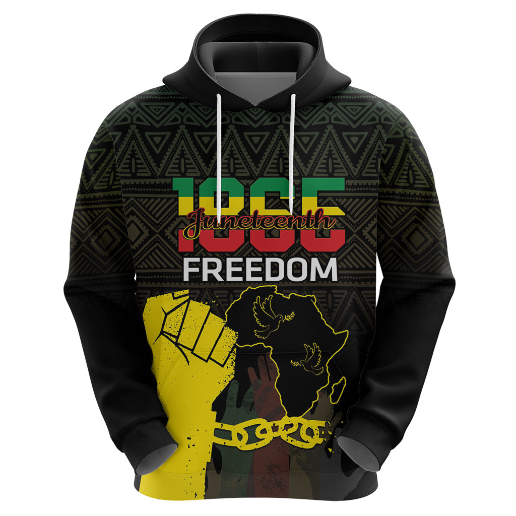 Juneteenth Freedom Day Hoodie 1865 Black Independence African Pattern LT14