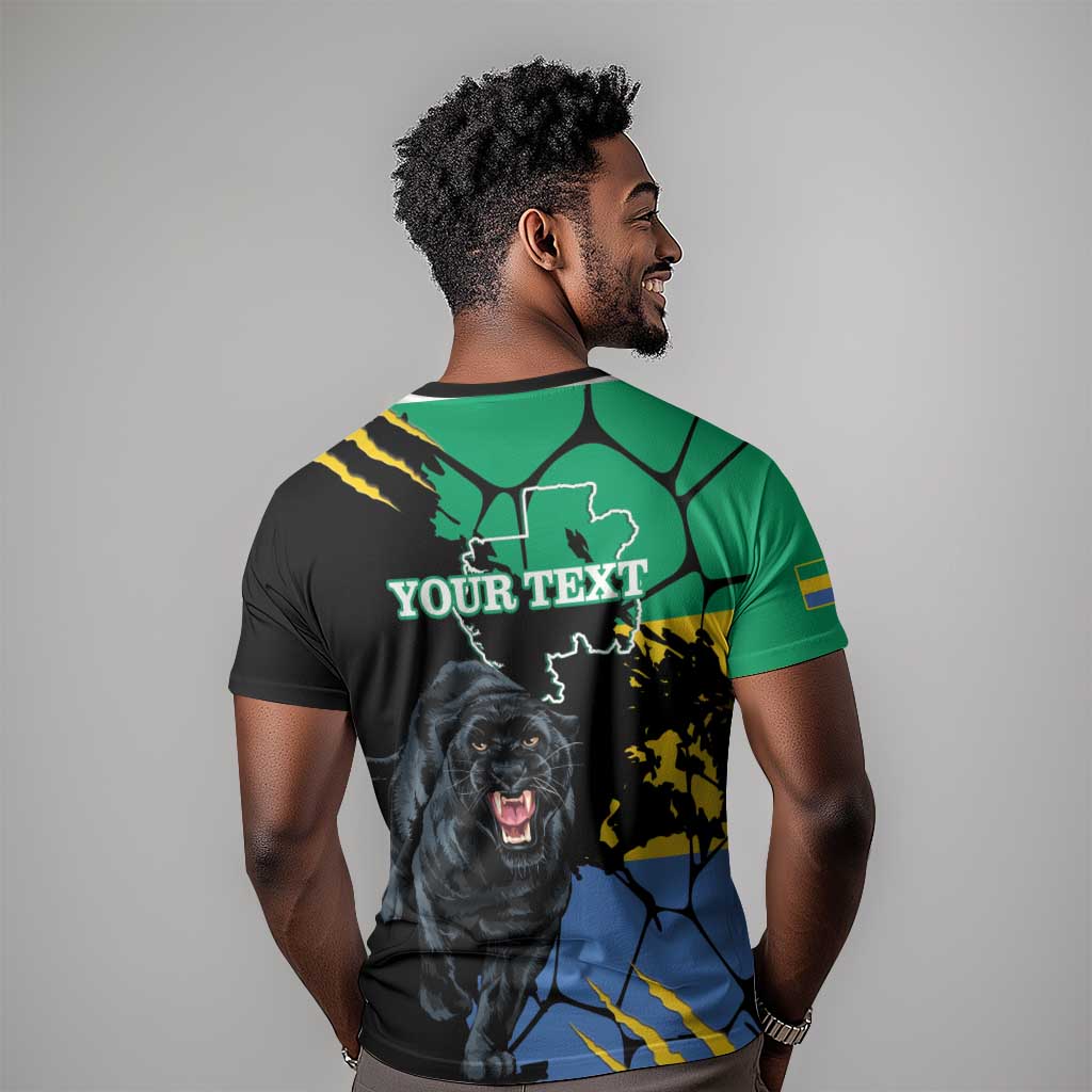 Personalized Gabon Black Panther T shirt Gabonese Map Grunge Style LT14