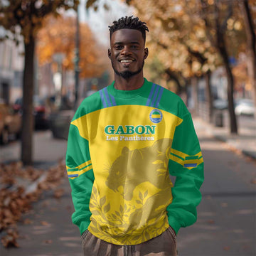 Personalized Gabon Football Sweatshirt Allez Les Pantheres LT14