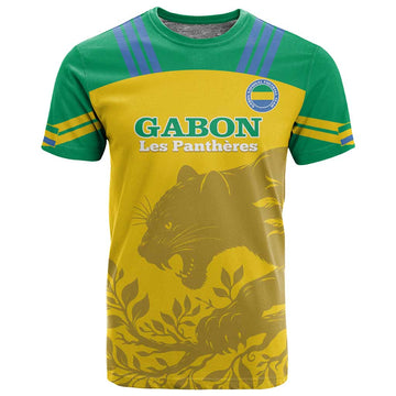 Personalized Gabon Football T shirt Allez Les Pantheres LT14