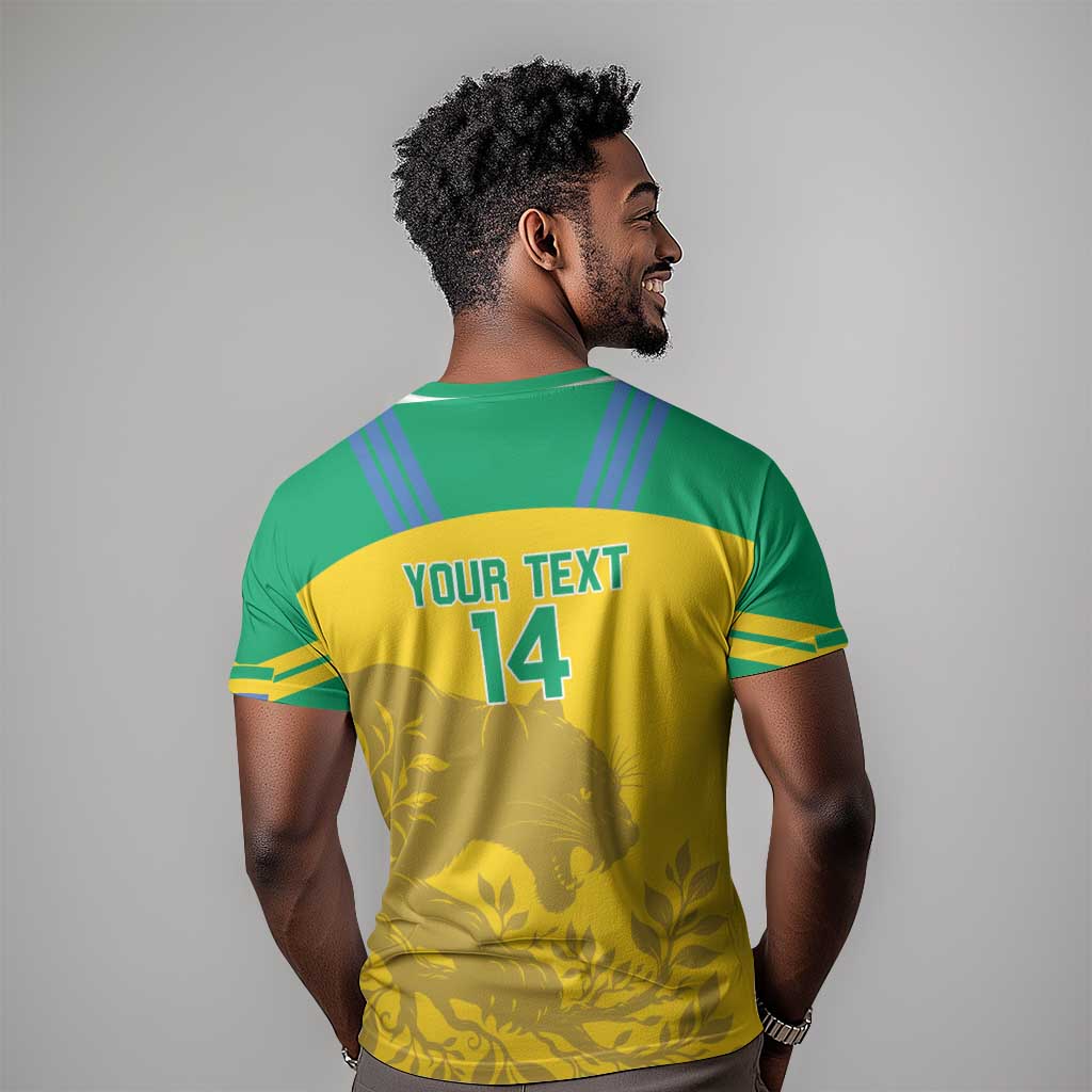 Personalized Gabon Football T shirt Allez Les Pantheres LT14