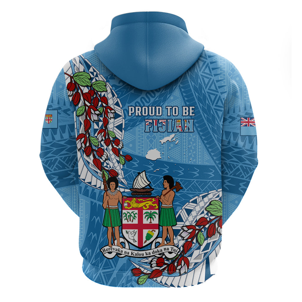 Fiji Day Hoodie Fijian Tagimaucia Flower Polynesian Mix Tapa Pattern LT14