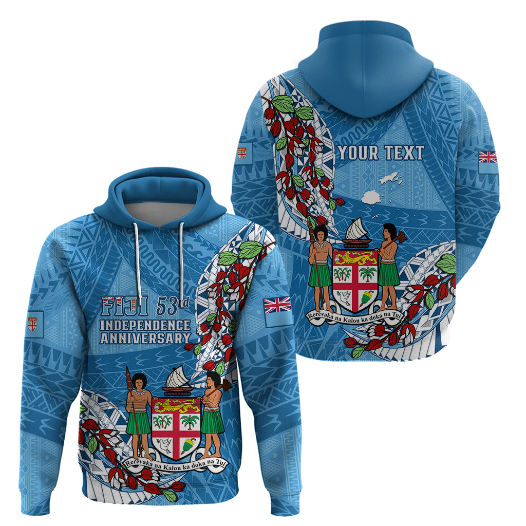 Personalised Fiji Day Hoodie Fijian Tagimaucia Flower Polynesian Mix Tapa Pattern LT14