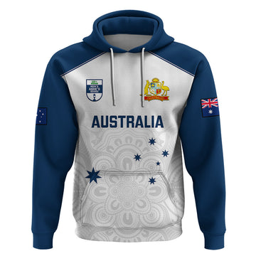 Personalised Australia Cricket Hoodie 2023 Ashes Go Aussie Indigenous Art LT14