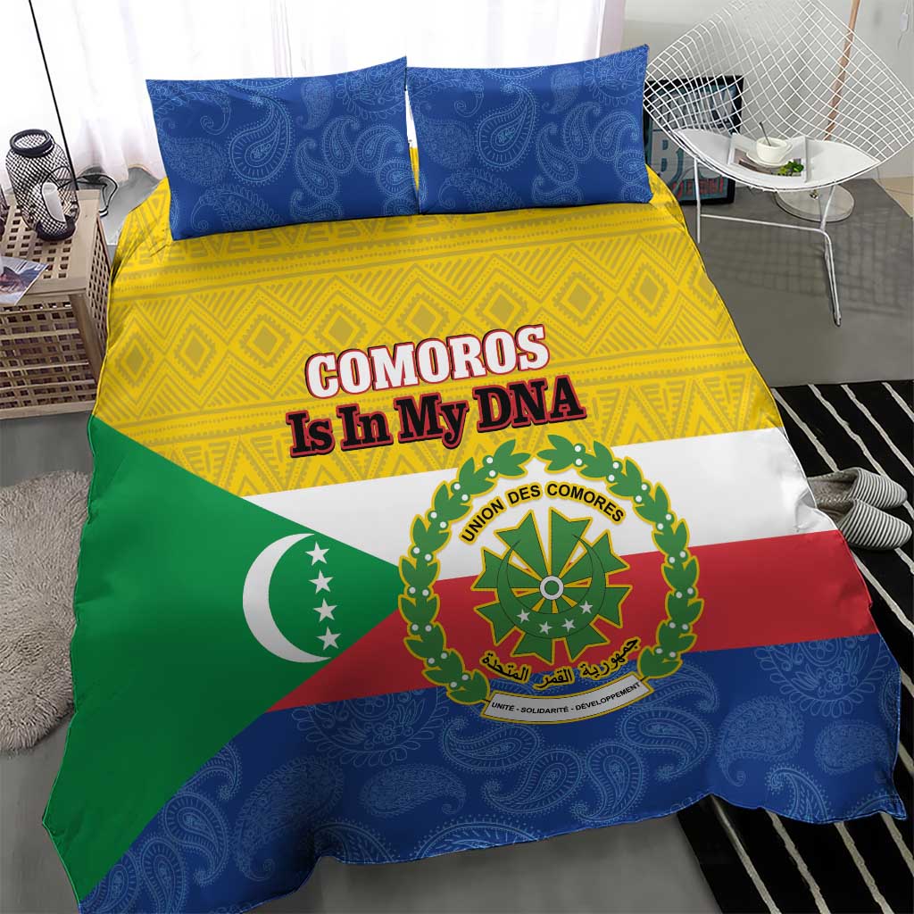 Afro Paisley Udzima wa Komori Bedding Set Comoros Is In My DNA LT14