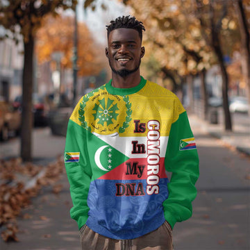 Afro Paisley Udzima wa Komori Sweatshirt Comoros Is In My DNA LT14