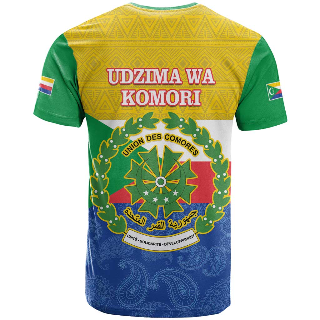 Afro Paisley Udzima wa Komori T shirt Comoros Is In My DNA LT14