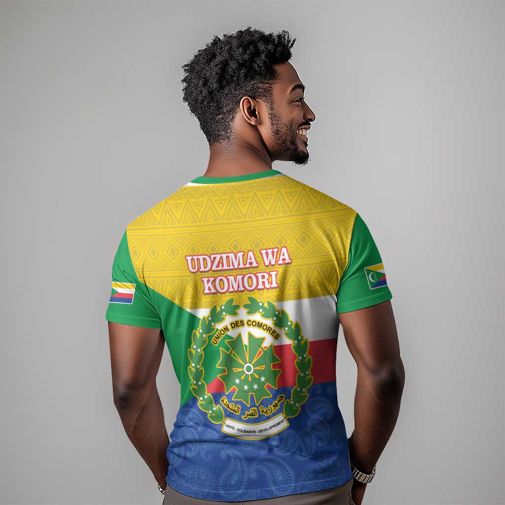 Afro Paisley Udzima wa Komori T shirt Comoros Is In My DNA LT14