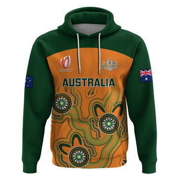 Personalised Australia Rugby Hoodie 2023 Go Wallabies Aboriginal World Cup LT14