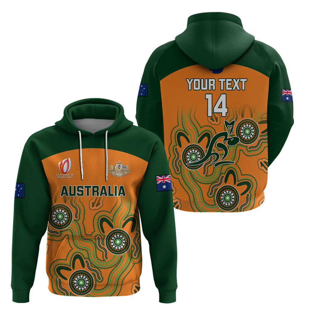 Personalised Australia Rugby Hoodie 2023 Go Wallabies Aboriginal World Cup LT14
