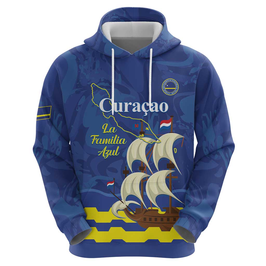 Custom Curacao Football Hoodie La Familia Azul LT14