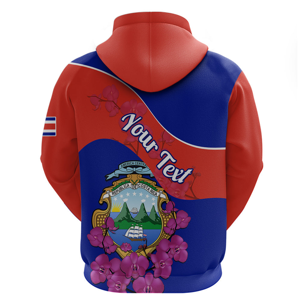 Personalised Costa Rica Hoodie Coat Of Arms Mix Purple Orchid LT14