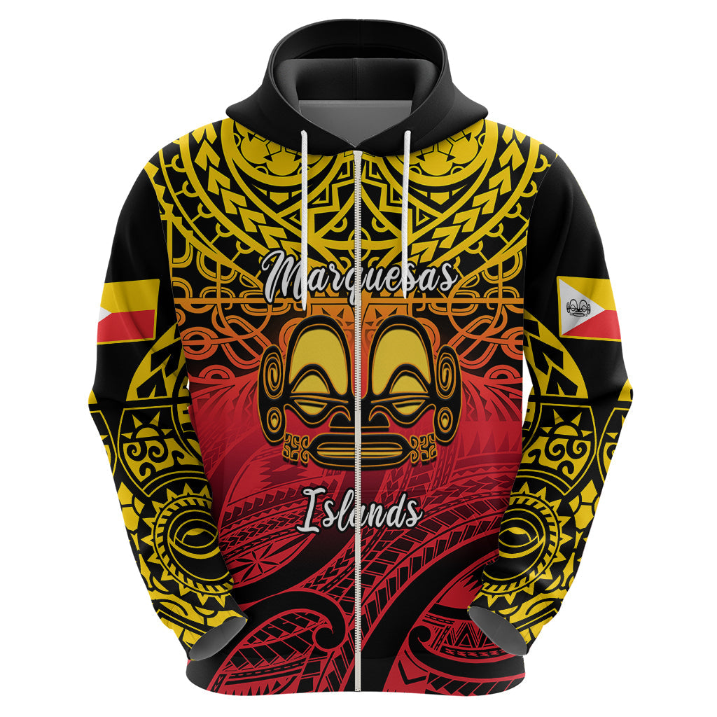 Personalised Marquesas Islands Hoodie Tiki Polynesian Marquesan Pattern LT14